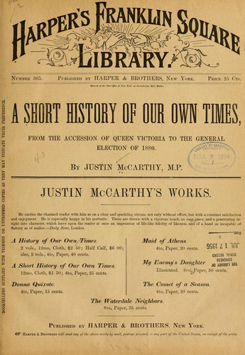 A short history of our own times