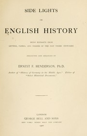 Cover of: Side lights on English history