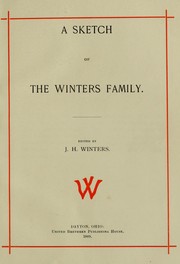 Cover of: A sketch of the Winters family