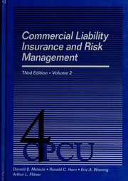 Cover of: Commercial liability insurance and risk management