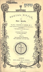 Cover of: Social evils, and their remedy