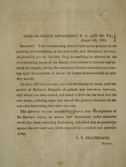 Soldiers! Your commanding general takes great pleasure in expressing his satisfaction ... by G. T. Beauregard