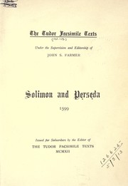 Cover of: Solimon and Perseda.  1599