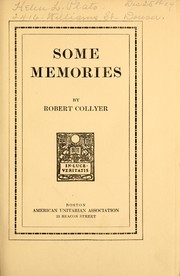 Cover of: Some memories