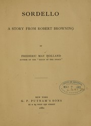 Cover of: Sordello: a story from Robert Browning