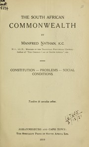 The South African Commonwealth - by Manfred Nathan