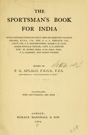 Cover of: The sportsman's book for India