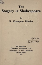 Cover of: The stagery of Shakespeare