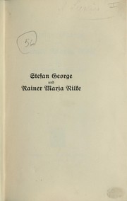 Cover of: Stefan George und Rainer Maria Rilke