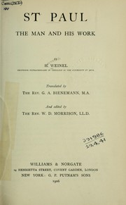 Cover of: St. Paul, the man and his work