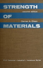 Cover of: Strength of materials