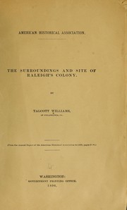 Cover of: The surroundings and site of Raleigh's colony