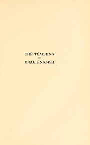 Cover of: The teaching of oral English