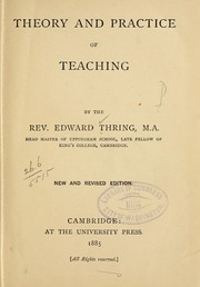 Cover of: Theory and practice of teaching