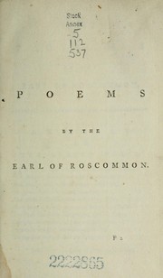 Cover of: [The poems of Rochester, Roscommon, and Yalden]