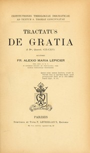 Cover of: ...Tractatus de gratia: (1 2ae, quaest. CIX-CXIV)