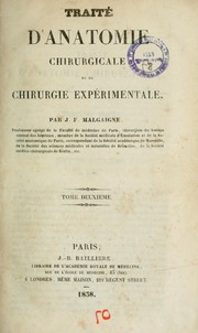 Cover of: Traité d'anatomie chirurgicale et de chirurgie expérimentale ...