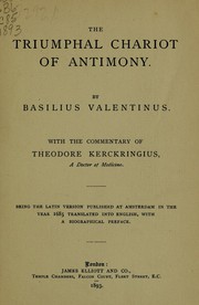 Cover of: The triumphal chariot of antimony. by Basilius Valentinus