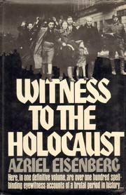Cover of: Witness to the Holocaust