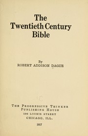 Cover of: The twentieth century Bible