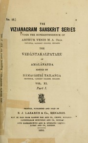 Cover of: Vedantakalpataruh