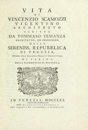 Cover of: Vita di Vincenzio Scamozzi vicentino architetto