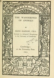 Cover of: The wanderings of animals