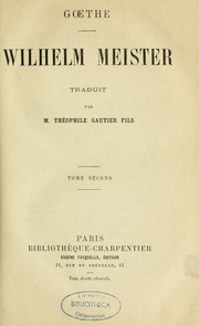 Cover of: Wilheim Meister