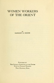 Cover of: Women workers of the Orient