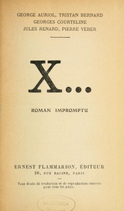 Cover of: X--: roman impromptu
