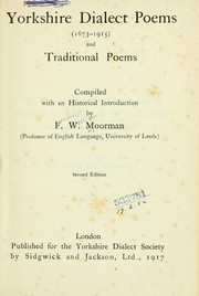 Cover of: Yorkshire dialect poems (1673-1915) and traditional poems