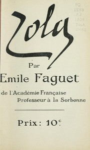 Cover of: Zola by Émile Faguet