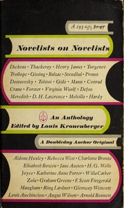 Cover of: Novelists on novelists: an anthology.