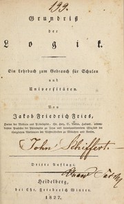 Cover of: Jakob F. Fries
