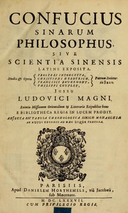 Cover of: Confucius Sinarum philosophus: sive, Scientia sinensis latine exposita.