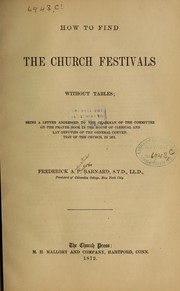 Cover of: How to find the church festivals without tables