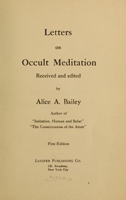 Cover of: Letters on occult meditation
