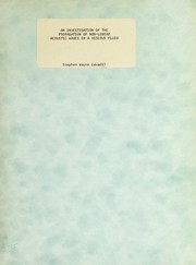 Cover of: An investigation of the propagation of non-linear acoustic waves in a viscous fluid by Stephen Wayne Zavadil