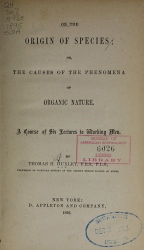 On the origin of species