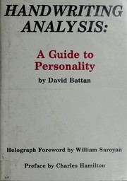 Cover of: Handwriting analysis by David Battan