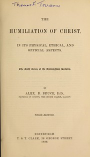 Cover of: The humiliation of Christ by Alexander Balmain Bruce
