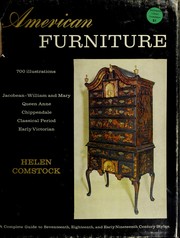 Cover of: American furniture: seventeenth, eighteenth, and nineteenth century styles