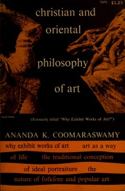 Cover of: Christian and Oriental philosophy of art by Ananda Coomaraswamy