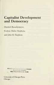 Cover of: Capitalist development and democracy