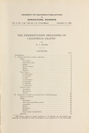 Cover of: The fermentation organisms of California grapes