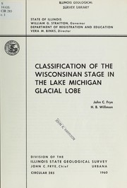 Cover of: Classification of the Wisconsinan stage in the Lake Michigan glacial lobe