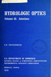 Hydrologic optics by Rudolph W. Preisendorfer