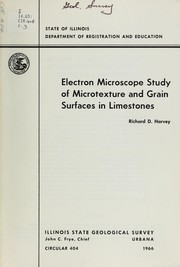 Cover of: Electron microscope study of microtexture and grain surfaces in limestones