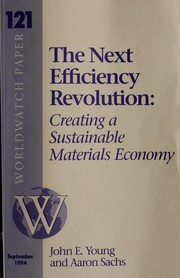 Cover of: The Next Efficiency Revolution: Creating a Sustainable Materials Economy