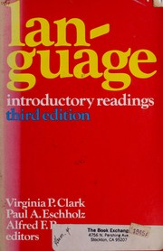 Cover of: Language by Virginia P. Clark, Paul A. Eschholz, Alfred F. Rosa, editors.